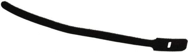 Thomas & Betts - 9" Long Black Nylon & Polyethylene Hook & Loop Strap - 40 Lb Tensile Strength, 1/16" Thick, 50.8mm Max Bundle Diam - USA Tool & Supply