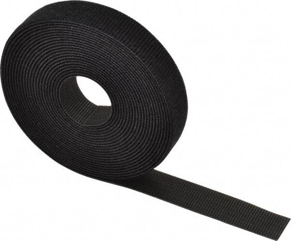 Thomas & Betts - 180" Long Black Nylon & Polyethylene Hook & Loop Strap - 50 Lb Tensile Strength, 1/16" Thick - USA Tool & Supply