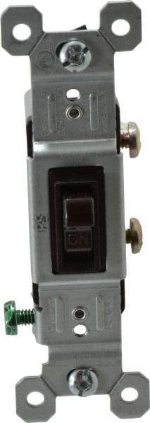 Pass & Seymour - 1 Pole, 120 VAC, 15 Amp, Specification Grade, Toggle, Wall and Dimmer Light Switch - 1-1/4 Inch Wide x 3.281 Inch High - USA Tool & Supply