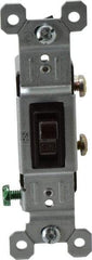 Pass & Seymour - 1 Pole, 120 VAC, 15 Amp, Specification Grade, Toggle, Wall and Dimmer Light Switch - 1-1/4 Inch Wide x 3.281 Inch High - USA Tool & Supply