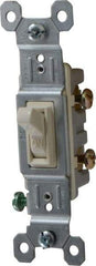 Pass & Seymour - 1 Pole, 120 VAC, 15 Amp, Specification Grade, Toggle, Wall and Dimmer Light Switch - 1-1/4 Inch Wide x 3.281 Inch High - USA Tool & Supply