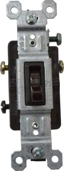 Pass & Seymour - 3 Pole, 120 VAC, 15 Amp, Specification Grade, Toggle, Wall and Dimmer Light Switch - 1-1/4 Inch Wide x 3.281 Inch High - USA Tool & Supply