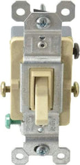 Pass & Seymour - 3 Pole, 120 VAC, 15 Amp, Specification Grade, Toggle, Wall and Dimmer Light Switch - 1-1/4 Inch Wide x 3.281 Inch High - USA Tool & Supply