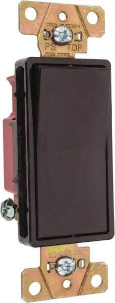 Pass & Seymour - 1 Pole, 120 to 277 VAC, 20 Amp, Specification Grade, Rocker, Wall and Dimmer Light Switch - 1.3 Inch Wide x 4.2 Inch High - USA Tool & Supply