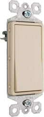 Pass & Seymour - 1 Pole, 120 to 277 VAC, 15 Amp, Specification Grade, Rocker, Wall and Dimmer Light Switch - 1.43 Inch Wide x 4.19 Inch High - USA Tool & Supply