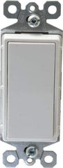 Pass & Seymour - 1 Pole, 120 to 277 VAC, 15 Amp, Specification Grade, Rocker, Wall and Dimmer Light Switch - 1.43 Inch Wide x 4.19 Inch High - USA Tool & Supply