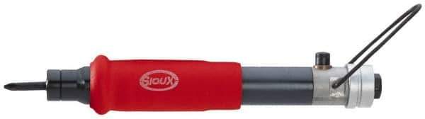 Sioux Tools - 1/4" Bit Holder, 800 RPM, Inline Handle Air Screwdriver - 5 to 50 In/Lb Torque, 8 CFM - USA Tool & Supply