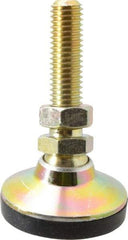 J.W. Winco - 1/2-13 Bolt Thread, Studded Pivotal Stud Mount Leveling Pad & Mount - 3,750 Max Lb Capacity, 1.88" Base Diam - USA Tool & Supply