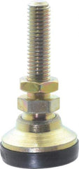 J.W. Winco - M8 x 1.25 Bolt Thread, Studded Pivotal Stud Mount Leveling Pad & Mount - 358 Kg Capacity, 26mm Base Diam - USA Tool & Supply