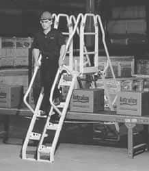 Made in USA - 9' High 1,000 Lb Capacity Alternating Tread Stair - USA Tool & Supply