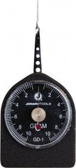 Jonard Tools - 0.02 Lb. Capacity, Mechanical Tension and Compression Force Gage - 0.25 gf Resolution, Aluminum Housing - USA Tool & Supply