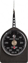 Jonard Tools - 0.11 Lb. Capacity, Mechanical Tension and Compression Force Gage - 10 gf Resolution, Aluminum Housing - USA Tool & Supply