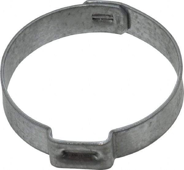 Oetiker - 28.5 to 31.6mm, Zinc-Plated 1-Ear Clamp - 1-1/4" Noml Size, 10mm Inner Width, 7mm Wide x 0.75mm Thick, Carbon Steel - USA Tool & Supply