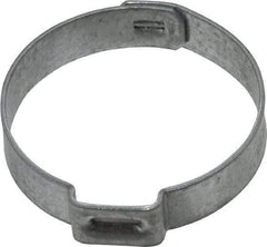 Oetiker - 28.5 to 31.6mm, Zinc-Plated 1-Ear Clamp - 1-1/4" Noml Size, 10mm Inner Width, 7mm Wide x 0.75mm Thick, Carbon Steel - USA Tool & Supply