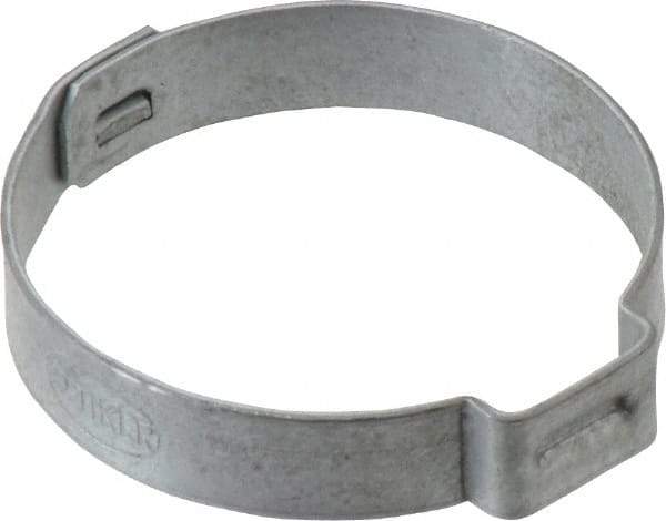 Oetiker - 30 to 33.1mm, Zinc-Plated 1-Ear Clamp - 1-5/16" Noml Size, 10mm Inner Width, 7mm Wide x 0.75mm Thick, Carbon Steel - USA Tool & Supply