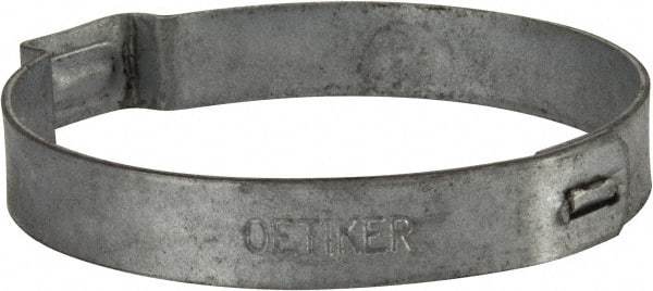 Oetiker - 37.9 to 41mm, Zinc-Plated 1-Ear Clamp - 1-5/8" Noml Size, 10mm Inner Width, 7mm Wide x 0.75mm Thick, Carbon Steel - USA Tool & Supply