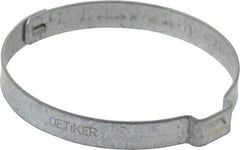 Oetiker - 48.4 to 51.5mm, Zinc-Plated 1-Ear Clamp - 2" Noml Size, 10mm Inner Width, 7mm Wide x 0.75mm Thick, Carbon Steel - USA Tool & Supply