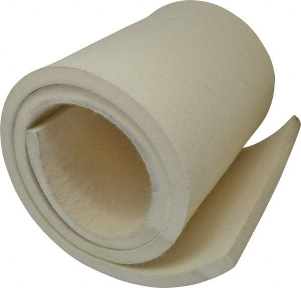 Made in USA - 5/8 Inch Thick x 60 Inch Wide x 12 Inch Long, Pressed Wool Felt Sheet - 10 Lbs/Square Yd., White, 500 psi - USA Tool & Supply