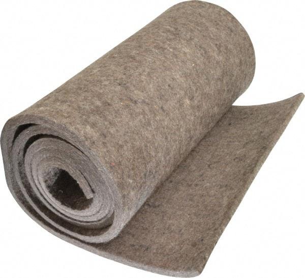 Made in USA - 3/8 Inch Thick x 60 Inch Wide x 12 Inch Long, Pressed Wool Felt Sheet - 6 Lbs/Square Yd., Gray, 400 psi - USA Tool & Supply