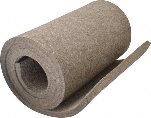 Made in USA - 1/2 Inch Thick x 60 Inch Wide x 12 Inch Long, Pressed Wool Felt Sheet - 8 Lbs/Square Yd., Gray, 400 psi - USA Tool & Supply