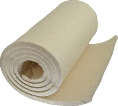 Made in USA - 1/2 Inch Thick x 66 Inch Wide x 12 Inch Long, Pressed Wool Felt Sheet - 6 Lbs/Square Yd., White, 400 psi - USA Tool & Supply