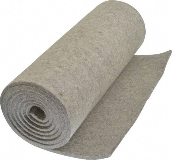 Made in USA - 1/4 Inch Thick x 72 Inch Wide x 12 Inch Long, Pressed Wool Felt Sheet - 3.1 Lbs/Square Yd., Gray, 250 psi - USA Tool & Supply