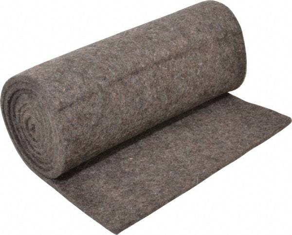 Made in USA - 1/4 Inch Thick x 72 Inch Wide x 12 Inch Long, Pressed Wool Felt Sheet - 2.1 Lbs/Square Yd., Gray, 75 psi - USA Tool & Supply