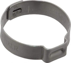 Oetiker - 22.8 to 25.6mm, 1-Ear Clamp - 1" Noml Size, 9mm Inner Width, 7mm Wide x 0.6mm Thick, Stainless Steel - USA Tool & Supply