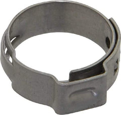 Oetiker - Stepless Ear Clamp - 11/16" Noml Size, 8mm Inner Width, 7mm Wide x 0.6mm Thick, Stainless Steel - USA Tool & Supply