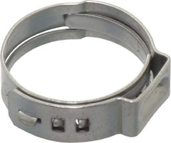 Oetiker - Stepless Ear Clamp - 3/4" Noml Size, 10mm Inner Width, 7mm Wide x 0.6mm Thick, Stainless Steel - USA Tool & Supply