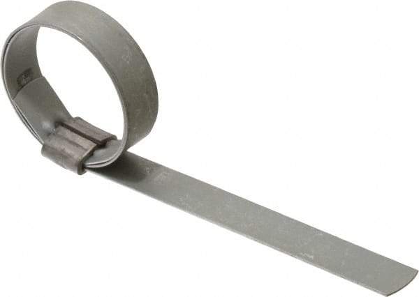 IDEAL TRIDON - 1-1/4" ID Galvanized Steel Preformed J-Type Clamp - 1/2" Wide, 0.03" Thick - USA Tool & Supply