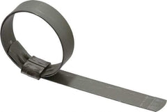 IDEAL TRIDON - 1-3/4" ID, Galvanized Steel Preformed J-Type Clamp - 5/8" Wide x 0.03" Thick - USA Tool & Supply