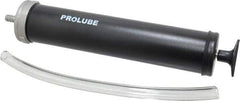 PRO-LUBE - Oil Lubrication Aluminum Suction Gun - For 16 oz Container, Use with Non-Corrosive Liquids - USA Tool & Supply