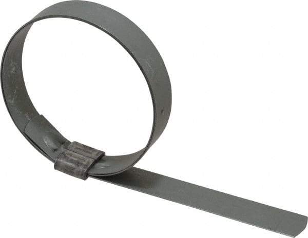 IDEAL TRIDON - 2-1/2" ID, Galvanized Steel Preformed J-Type Clamp - 5/8" Wide x 0.03" Thick - USA Tool & Supply