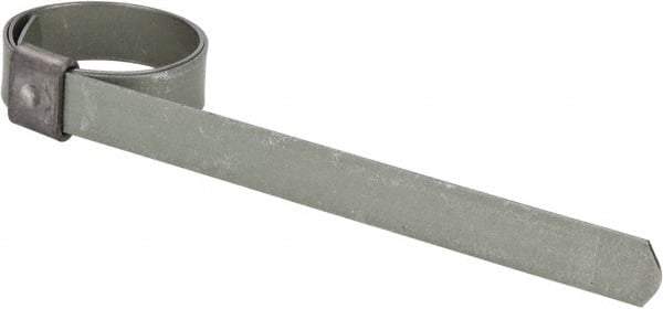 IDEAL TRIDON - 13/16" ID Galvanized Steel Preformed Center Punch Clamp - 3/8" Wide, 0.025" Thick - USA Tool & Supply