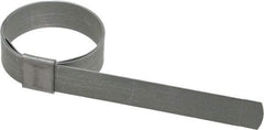 IDEAL TRIDON - 1-1/2" ID Galvanized Steel Preformed Center Punch Clamp - 5/8" Wide, 0.025" Thick - USA Tool & Supply