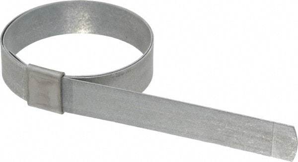 IDEAL TRIDON - 2" ID Galvanized Steel Preformed Center Punch Clamp - 5/8" Wide, 0.025" Thick - USA Tool & Supply