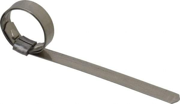 IDEAL TRIDON - 13/16" ID, Grade 201, Stainless Steel Preformed J-Type Clamp - 3/8" Wide x 0.025" Thick - USA Tool & Supply