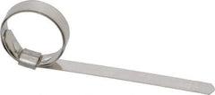 IDEAL TRIDON - 1" ID, Grade 201, Stainless Steel Preformed J-Type Clamp - 3/8" Wide x 0.025" Thick - USA Tool & Supply