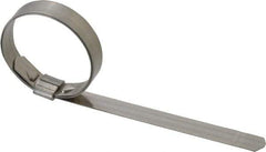 IDEAL TRIDON - 1-3/8" ID, Grade 201, Stainless Steel Preformed J-Type Clamp - 3/8" Wide x 0.025" Thick - USA Tool & Supply