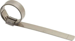 IDEAL TRIDON - 1" ID, Grade 201, Stainless Steel Preformed J-Type Clamp - 1/2" Wide x 0.03" Thick - USA Tool & Supply