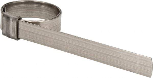 IDEAL TRIDON - 1-1/4" ID, Grade 201, Stainless Steel Preformed J-Type Clamp - 1/2" Wide x 0.03" Thick - USA Tool & Supply