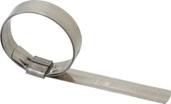 IDEAL TRIDON - 2" ID, Grade 201, Stainless Steel Preformed J-Type Clamp - 5/8" Wide x 0.03" Thick - USA Tool & Supply