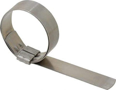 Made in USA - 2" ID, Grade 201, Stainless Steel Preformed J-Type Clamp - 3/4" Wide x 0.03" Thick - USA Tool & Supply