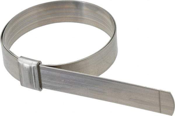 IDEAL TRIDON - 2-3/4" ID, Grade 201, Stainless Steel Preformed J-Type Clamp - 3/4" Wide x 0.03" Thick - USA Tool & Supply