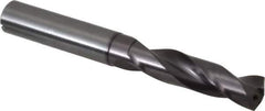 Guhring - 11.7mm 140° Spiral Flute Solid Carbide Screw Machine Drill Bit - FIREX Finish, Right Hand Cut, 55mm Flute Length, 102mm OAL, SU Point, Straight Shank, Through Coolant - USA Tool & Supply