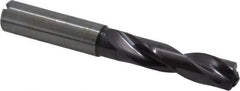 Guhring - 1/2" 140° Spiral Flute Solid Carbide Screw Machine Drill Bit - FIREX Finish, Right Hand Cut, 60mm Flute Length, 107mm OAL, SU Point, Straight Shank, Through Coolant - USA Tool & Supply