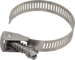 IDEAL TRIDON - SAE Size 20, 3/4 to 1-3/4" Diam, Stainless Steel Quick Release Worm Drive Clamp - 1/2" Wide, Material Grade 301, Series 550 - USA Tool & Supply