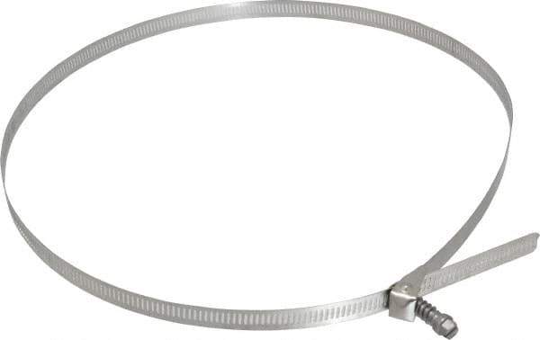 IDEAL TRIDON - SAE Size 188, 2-1/16 to 12-5/16" Diam, Stainless Steel Quick Release Worm Drive Clamp - 1/2" Wide, Material Grade 301, Series 550 - USA Tool & Supply