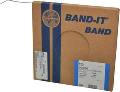 Made in USA - Grade 200 to 300, Stainless Steel Banding Strap Roll - 3/8" Wide x 0.015" Thick - USA Tool & Supply